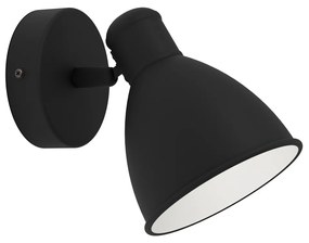 Φωτιστικό Επίτοιχο Eglo 900428 SAN PERI 1 Μαύρο Ματ (Black Mat)|Λευκό (White) 3000K