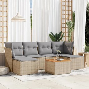 vidaXL Patio Sofa Set 4-θέσια Mix Beige and Light Grey