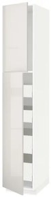 METOD/MAXIMERA ψηλό ντουλάπι με 2 πόρτες/4 συρτάρια, 40x60x220 cm 994.649.96
