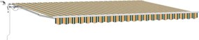 vidaXL Ύφασμα Ομπρέλας Πράσινο και Κίτρινο 500 x 350 εκ Πολυεστέρας