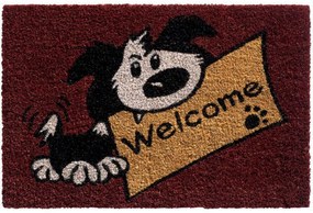 Πατάκι Εισόδου Ruco Print 414 Welcome Dog 40X60cm Red-Black Sdim 40Χ60