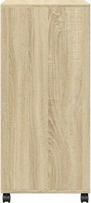 vidaXL Ντουλάπι Τροχήλατο Sonoma Δρυς 55x40x91 εκ. από Επεξ. Ξύλο