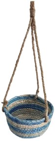 Καλάθι 00.06.61246 17x10,5cm Ψάθινο Cream-Blue Mat