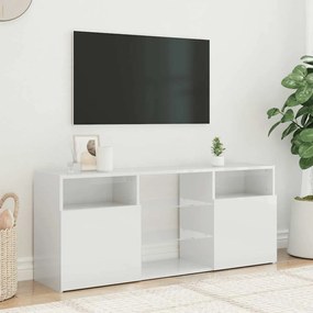 vidaXL Έπιπλο Τηλεόρασης με LED Γυαλιστερό Λευκό 120x30x50 εκ.