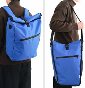 vidaXL Τσάντα Ποδηλάτου Μπλε 33 x 16 x 60 εκ Πολυεστέρας