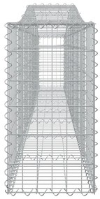 Συρματοκιβώτια Τοξωτά 5 τεμ. 400x30x60/80 εκ. Γαλβαν. Ατσάλι - Ασήμι