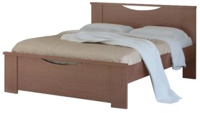 Intrahome Κρεβάτι "ΧΑΜΟΓΕΛΟ" διπλό σε χρώμα καρυδί 140x190 Intrahomesa-00652560