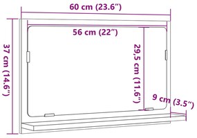 ΚΑΘΡΕΦΤΗΣ ΜΠΑΝΙΟΥ ΓΚΡΙ ΣΚΥΡΟΔΕΜΑΤΟΣ 60X11X37 ΕΚ. ΕΠΕΞ. ΞΥΛΟ 856192