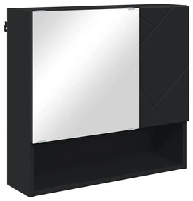 vidaXL Σετ Επίπλων Μπάνιου Επιτοίχιο 5 pcs Μαύρο 61 x 35 x 64 εκ.