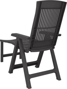 vidaXL Ξαπλώστρα Ανθρακί Πλαστική