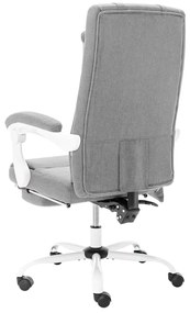 vidaXL Πολυθρόνα Γραφείου Μασάζ Γκρι Υφασμάτινη