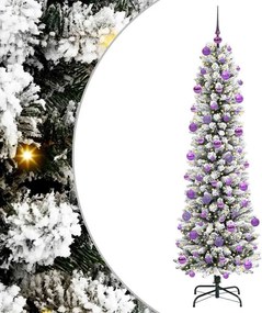 vidaXL Τεχνητό Χριστουγεννιάτικο Δέντρο με 300 LED Λευκό 210 cm