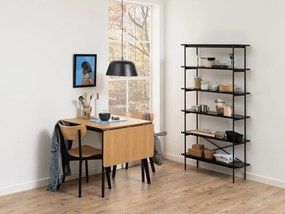 Βιβλιοθήκη Oakland 465, Ανοιχτό, Ινοσανίδες μέσης πυκνότητας, 172x94x27cm, Μαύρο