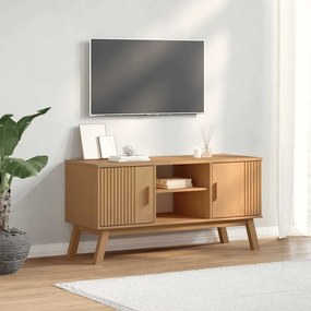 vidaXL Έπιπλο Τηλεόρασης OLDEN Καφέ 114x43x57 εκ. Μασίφ Ξύλο Πεύκου