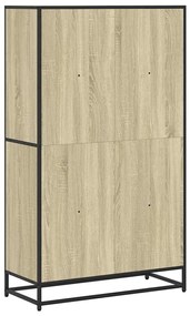 vidaXL Βιβλιοθήκη Sonoma Oak 80,5x35x139 cm Ξύλινη κατασκευή