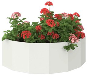 vidaXL Γλάστρα Λευκό 120 x 60 x 35 cm Ατσάλι