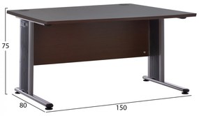 ΓΡΑΦΕΙΟ ΕΠΑΓΓΕΛΜΑΤΙΚΟ VALDEN  WENGE 150X80X75