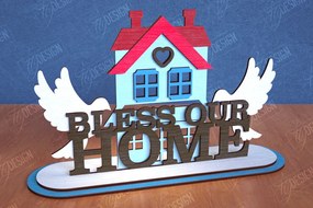 Σετ των 2 Intra απο ξύλο plywood 3mm-4mm πάχος Χριστιανική επιτραπέζια βάση |Χριστιανική επιγραφή Δίασταση 30x20 cm INTRAFABR-113924545