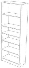 Δίφυλλη Ντουλάπα DIVONI 80x40x210cm