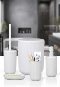 Stewehome σετ μπάνιου στρογγυλό με ριγέ διακόσμηση από πλαστικό