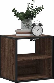 vidaXL Κομοδίνο επίτοιχο ντουλάπι καφέ δρυς 40x31x39,5 cm