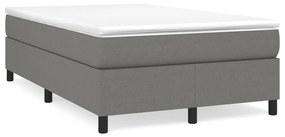 Κρεβάτι Boxspring με Στρώμα Σκούρο Γκρι 120x190 εκ Υφασμάτινο - Γκρι