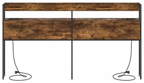 vidaXL Κεφαλάρι Αποθήκης Καπνιστή δρυς 180 cm Επεξεργασμένο ξύλο