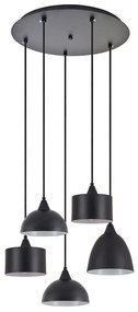 Φωτιστικό Οροφής Adept 77-8956 40x40x300cm 5xE27 60W Black Homelighting