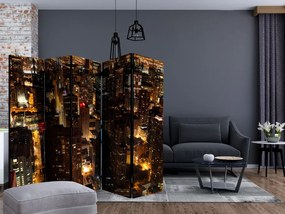 Διαχωριστικό με 5 τμήματα - City by night - Chicago, USA II [Room Dividers]