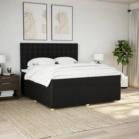 ΚΡΕΒΑΤΙ BOXSPRING ΜΕ ΣΤΡΩΜΑ ΜΑΥΡΟ 200X200 ΕΚ. ΥΦΑΣΜΑΤΙΝΟ 3294479