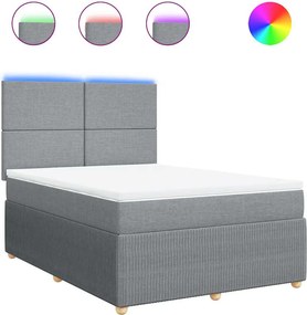 vidaXL Κρεβάτι Boxspring με Στρώμα Αν. Πράσινο 160x200εκ Υφασμάτινο