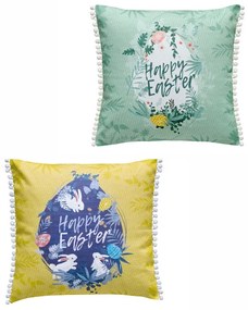 Μαξιλαροθήκη Διακοσμητική Easter 24 04 Multi Kentia 50X50 50x50cm Cotton-Polyester
