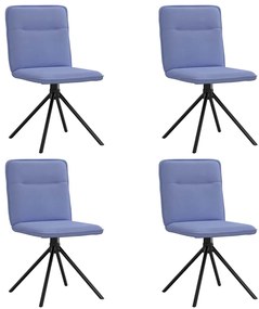 vidaXL Καρέκλες τραπεζαρίας 4 τεμάχια τζιν μπλε ύφασμα