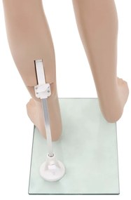 vidaXL Κούκλα Βιτρίνας Παιδική Μπεζ 140 εκ. με Γυάλινη Βάση