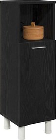 vidaXL Ντουλάπι Μπάνιου Μαύρη Οξυά 30 x 30 x 95 cm Επεξεργασμένο Ξύλο