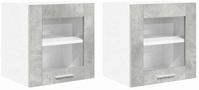 vidaXL Κρεμαστό ντουλάπι Riga 2 pcs Σκυρόδεμα Γκρι 40 x 31 x 40 εκ.