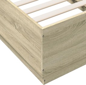 vidaXL Πλαίσιο Κρεβατιού Sonoma Δρυς 90 x 190 εκ. Επεξεργασμένο Ξύλο