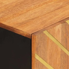 vidaXL Βοηθητικό Έπιπλο Καφέ/Μαύρο 60x33,5x75 εκ. Μασίφ Ξύλο Μάνγκο