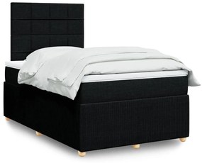 ΚΡΕΒΑΤΙ BOXSPRING ΜΕ ΣΤΡΩΜΑ ΜΑΥΡΟ 120X190 ΕΚ. ΥΦΑΣΜΑΤΙΝΟ 3294297