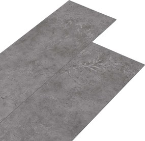 vidaXL Πλάκες Δαπέδου 36 pcs Σκυρόχρωμο Γκρι 5,02 m² PVC
