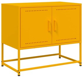 Έπιπλο Τηλεόρασης Μουσταρδί Κίτρινο 68,5x39x60,5 εκ. από Ατσάλι - Κίτρινο