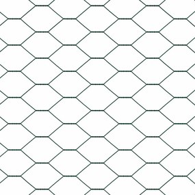 vidaXL Εξαγωνικός φράχτης Πράσινο 0.8 x 25 m Ατσάλι