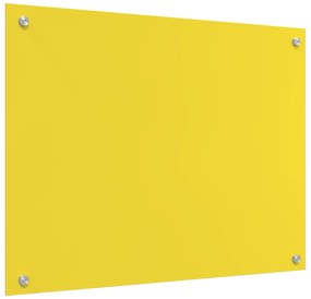 vidaXL Κουζίνα Πίσω τοίχος Κίτρινος 80x60x0,6 εκ. Σκληρυμένο γυαλί