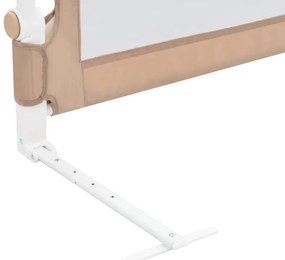 vidaXL Μπάρα Κρεβατιού Προστατευτική Χρώμα Taupe 150x42 εκ Πολυεστέρας