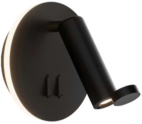 Φωτιστικό Τοίχου - Απλίκα 25303 Φ14cm 2xLed 240/400lm 3/6W Black