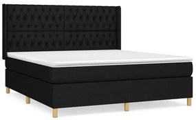 ΚΡΕΒΑΤΙ BOXSPRING ΜΕ ΣΤΡΩΜΑ ΜΑΥΡΟ 180X200 ΕΚ. ΥΦΑΣΜΑΤΙΝΟ 3132251