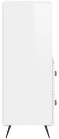 vidaXL Ντουλάπι Γυαλιστερό Λευκό 34,5x34x90 εκ. Επεξεργασμένο Ξύλο
