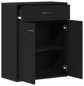 vidaXL Πλαϊνό Γραφείο Μαύρο Δρυς 60x30x75 εκ. Επεξεργασμένο Ξύλο