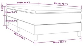 ΚΡΕΒΑΤΙ BOXSPRING ΜΕ ΣΤΡΩΜΑ ΜΑΥΡΟ 90X200 ΕΚ. ΥΦΑΣΜΑΤΙΝΟ 3144145