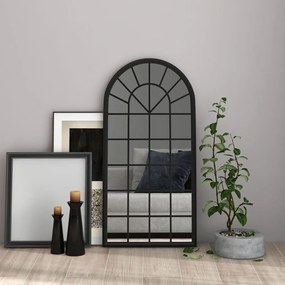 Καθρέφτης για Εσωτερικούς Χώρους Μαύρος 90 x 45 εκ. από Σίδερο - Μαύρο